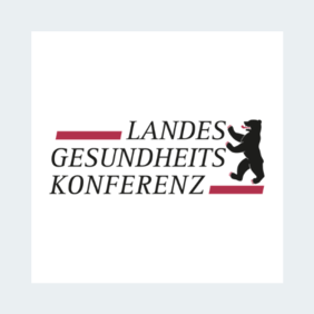 Logo der Landesgesundheitskonferenz mit dem Berliner Bären