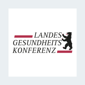 Logo der Landesgesundheitskonferenz mit dem Berliner Bären